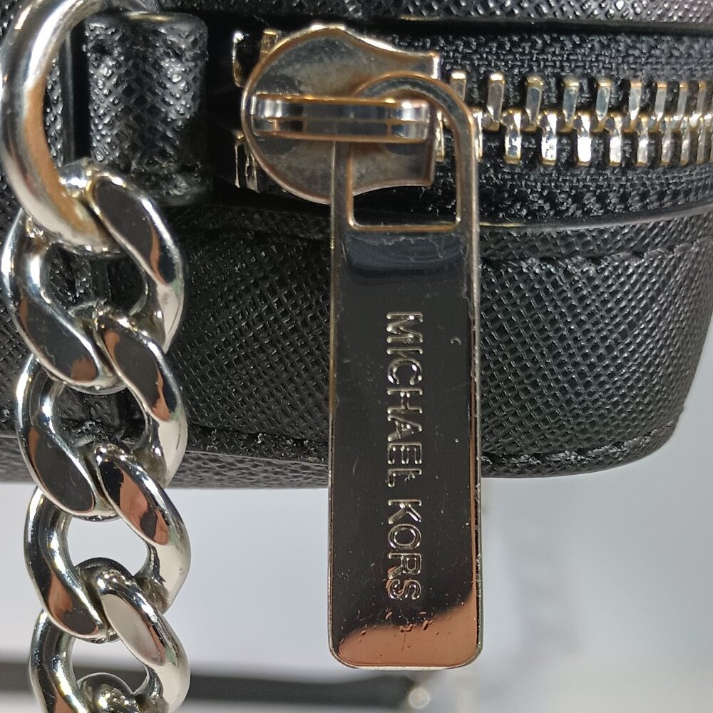 MK Jet Set LG EW Saffiano Crossbody Bag LOGO BLK, Used, See Pics! - Picture 10 of 14